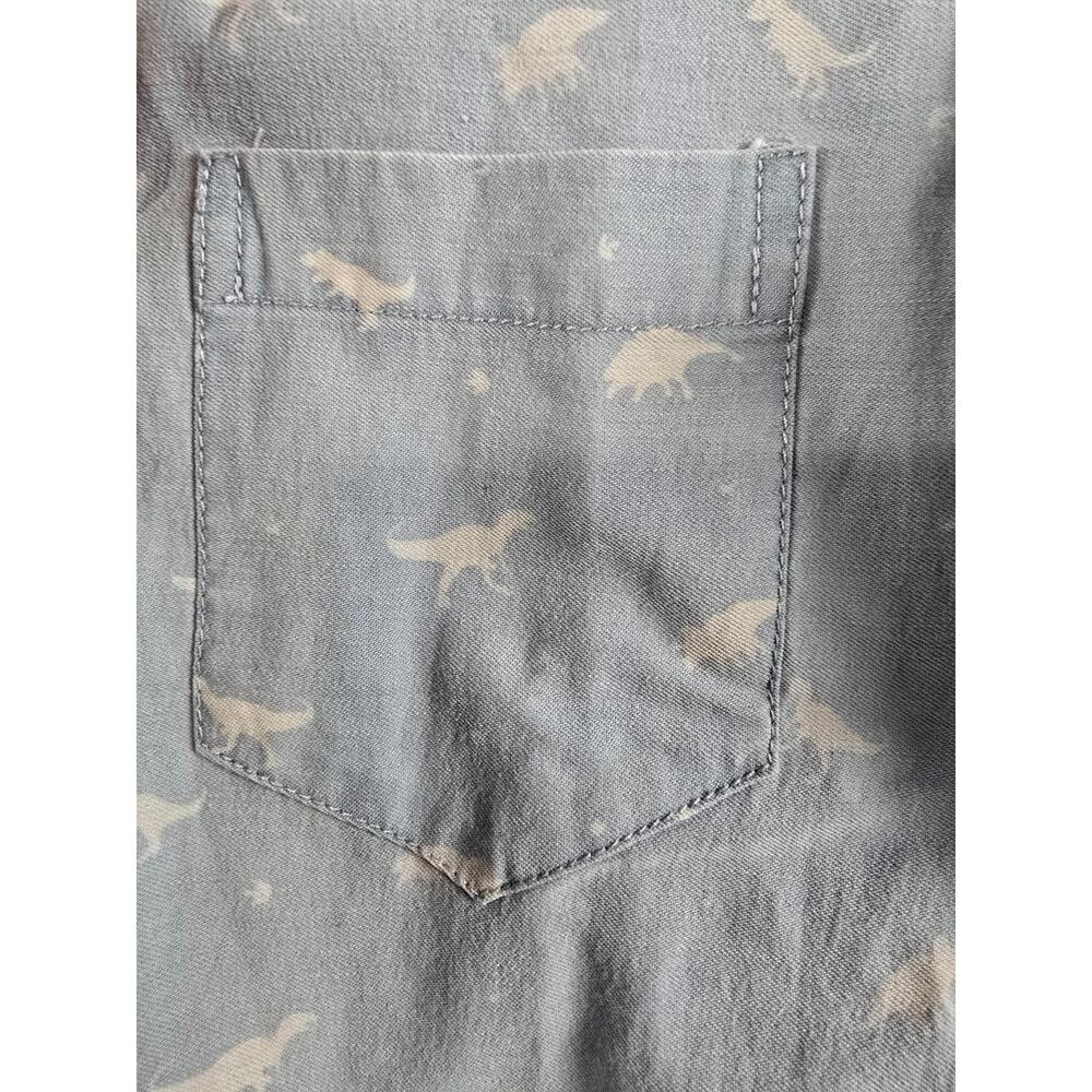 Day & Age Boys Sz 5T Short Sleeve Button Up Shirt Light Blue Dino Print NEW - Picture 6 of 8